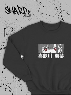 Sharp@Shop Свитшот Аниме черный оверсайз Кагуя Токийский Гуль дрейн