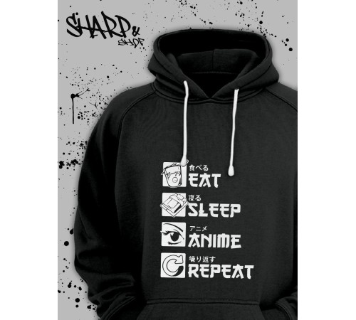 Sharp@Shop Худи оверсайз с принтом Аниме Дрейн блич