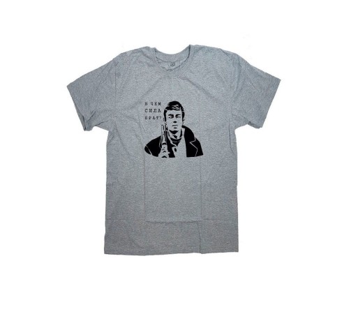 Sharp&Shop Мужская футболка с прикольным принтом "В чем сила?"