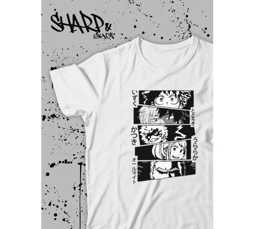 Футболка Аниме оверсайз Sharp&Shop Женская футболка аниме оверсайз унисекс с принтом