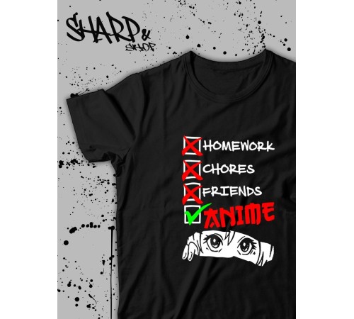 Футболка Аниме оверсайз Sharp&Shop Футболка с принтом оверсайз Ahegao