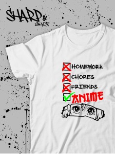 Футболка Аниме оверсайз Sharp&Shop Футболка оверсайз anime унисекс мужская