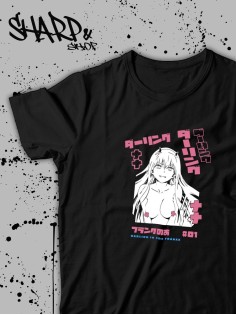 Футболка Аниме оверсайз Sharp&Shop Футболка оверсайз аниме Хентай Дрейн Ахегао