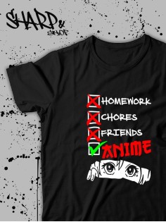 Футболка Аниме оверсайз Sharp&Shop Футболка оверсайз аниме Хентай Дрейн Ахегао