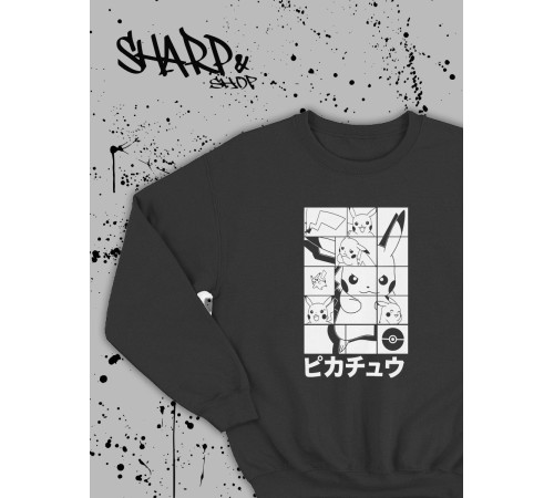 Свитшоты Аниме оверсайз Sharp&Shop Свитшот с принтом мужской Куроми Ахегао
