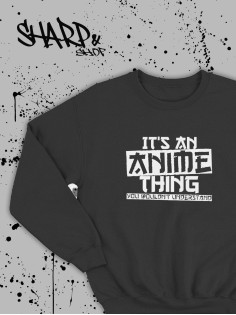 Свитшоты Аниме оверсайз Sharp&Shop Свитшот с принтом мужской Куроми Ахегао