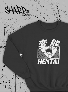 Свитшоты Аниме оверсайз Sharp&Shop Свитшот с принтом мужской Куроми Ахегао