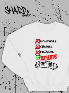 Свитшоты Аниме оверсайз Sharp&Shop Свитшот с принтом мужской anime ахегао куроми
