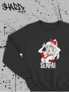 Свитшоты Аниме оверсайз Sharp&Shop Свитшот с принтом хентай Ахегао Куроми