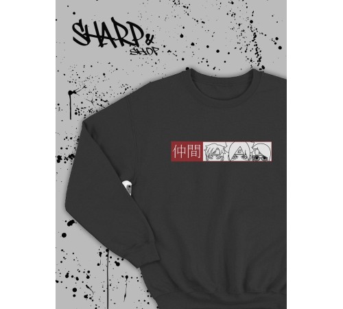 Свитшоты Аниме оверсайз Sharp&Shop Свитшот с принтом хентай Ахегао Куроми