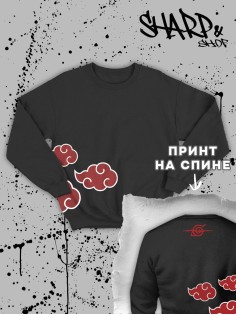 Свитшоты Аниме оверсайз Sharp&Shop Свитшот с принтом хентай Ахегао Куроми