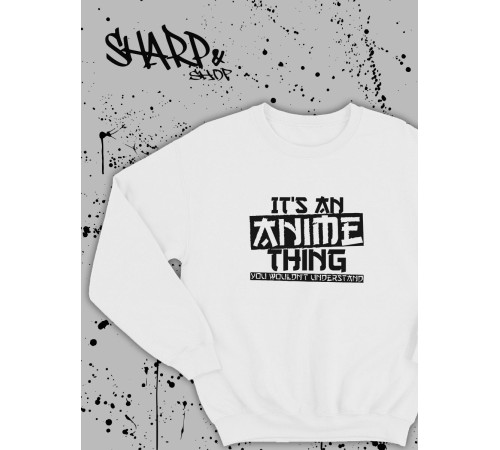 Свитшоты Аниме оверсайз Sharp&Shop Свитшот с принтом оверсайз кагуя ахегао