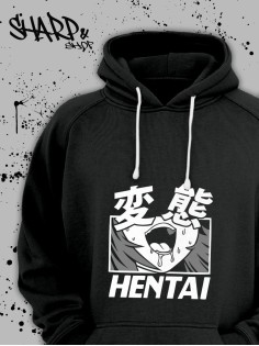 Худи Аниме оверсайз Sharp&Shop Аниме худи женское оверсайз с принтом черное