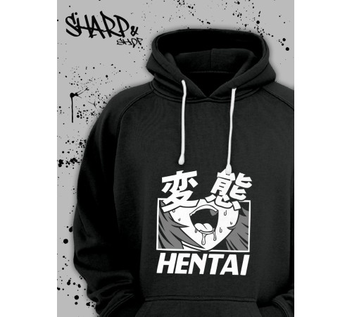 Худи Аниме оверсайз Sharp&Shop Аниме худи женское оверсайз с принтом черное