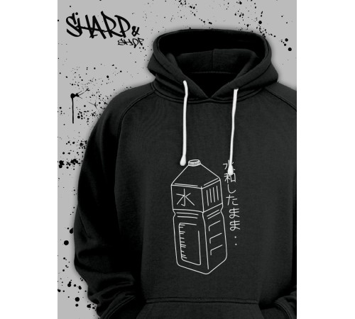 Худи Аниме оверсайз Sharp&Shop Аниме худи женское оверсайз с принтом черное