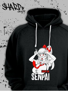 Худи Аниме оверсайз Sharp&Shop Аниме худи женское оверсайз с принтом черное