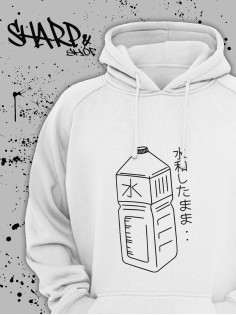 Худи Аниме оверсайз Sharp&Shop Аниме худи мужское оверсайз с принтом белое