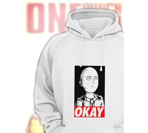 Худи Аниме оверсайз Sharp&Shop Аниме худи мужское оверсайз с принтом белое