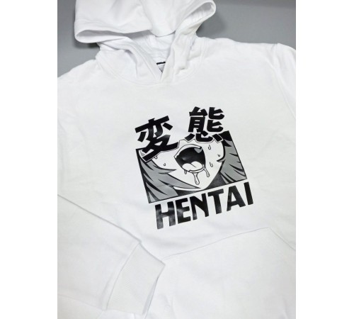 Худи Аниме оверсайз Sharp&Shop Аниме худи мужское оверсайз с принтом белое