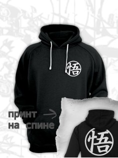 Худи Аниме оверсайз Sharp&Shop Аниме худи мужское оверсайз с принтом черное