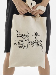 Сумки шопперы с принтом Аниме Sharp&Shop Эко сумка шоппер аниме бежевый с принтом без молнии