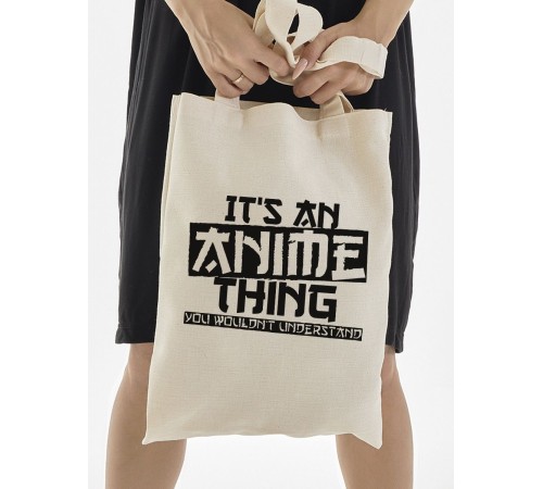 Сумки шопперы с принтом Аниме Sharp&Shop Эко сумка шоппер аниме бежевый с принтом без молнии