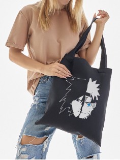Сумки шопперы с принтом Аниме Sharp&Shop Эко сумка шоппер аниме черный с принтом без молнии