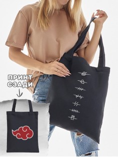 Сумки шопперы с принтом Аниме Sharp&Shop Эко сумка шоппер аниме черный с принтом без молнии