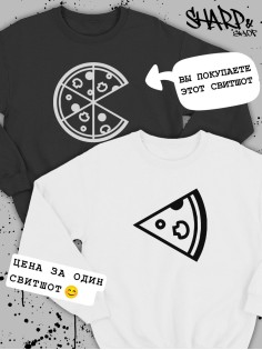 Парные свитшоты Sharp&Shop Парные толстовки для влюбленных свитшоты с принтом оверсайз