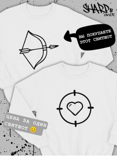 Парные свитшоты Sharp&Shop Парные толстовки для влюбленных свитшоты с принтом оверсайз