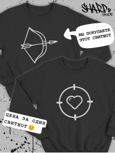 Парные свитшоты Sharp&Shop Парные толстовки для влюбленных свитшоты с принтом оверсайз