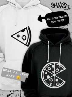 Парные худи Sharp&Shop Парные худи для влюбленных с принтом надписями оверсайз