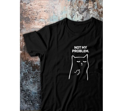 Футболка оверсайз с принтом с приколом Sharp&Shop Футболка с мемом котом принтом надписями оверсайз унисекс