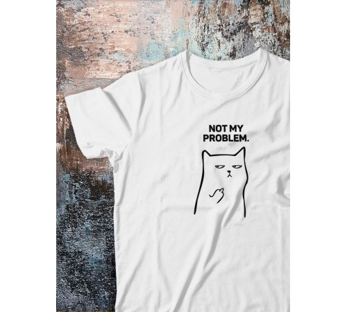 Футболка оверсайз с принтом с приколом Sharp&Shop Футболка с мемом котом принтом надписями оверсайз унисекс