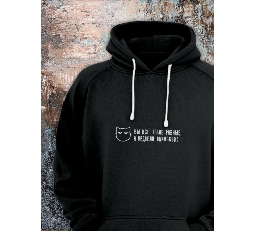 Толстовки оверсайз с принтом с приколом Sharp&Shop Худи с принтом мемом котом надписями толстовка оверсайз