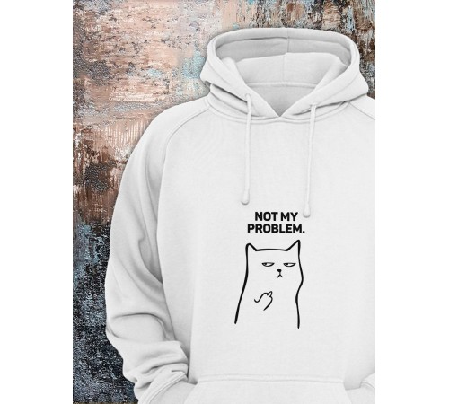 Толстовки оверсайз с принтом с приколом Sharp&Shop Худи с принтом мемом котом надписями толстовка оверсайз