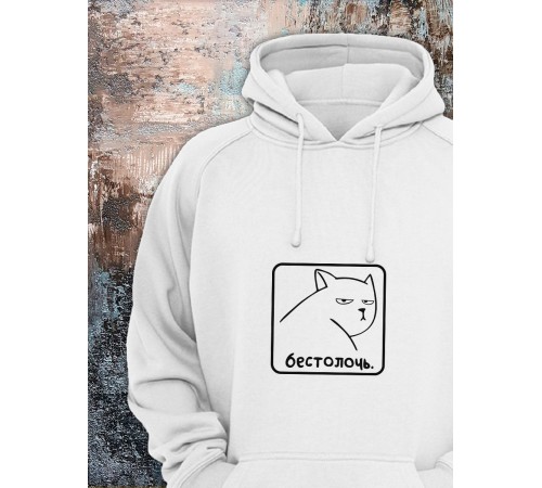 Толстовки оверсайз с принтом с приколом Sharp&Shop Худи с принтом мемом котом надписями толстовка оверсайз