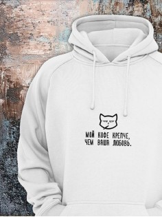 Толстовки оверсайз с принтом с приколом Sharp&Shop Худи с принтом мемом котом надписями толстовка оверсайз