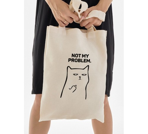 Сумка, шоппер с принтом и приколом Sharp&Shop Эко сумка шоппер с принтом мемом надписями котом без молнии