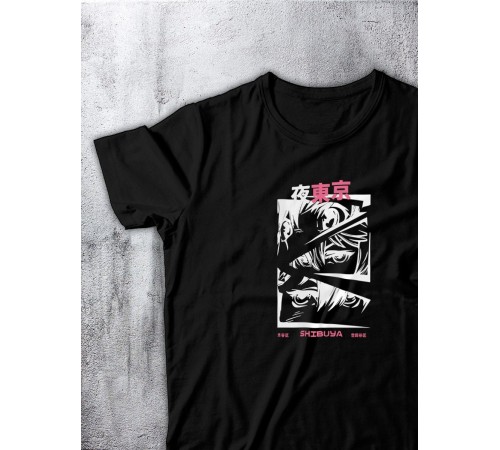 Футболка оверсайз с принтом с приколом Sharp&Shop Футболка с принтом надписью аниме оверсайз унисекс хлопок