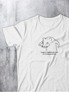 Футболка оверсайз с принтом с приколом Sharp&Shop Футболка с принтом надписью аниме оверсайз унисекс хлопок