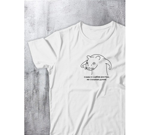 Футболка оверсайз с принтом с приколом Sharp&Shop Футболка с принтом надписью аниме оверсайз унисекс хлопок