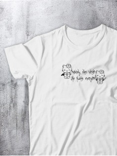 Футболка оверсайз с принтом с приколом Sharp&Shop Футболка с принтом надписью аниме оверсайз унисекс хлопок