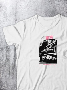 Футболка оверсайз с принтом с приколом Sharp&Shop Футболка с принтом надписью аниме оверсайз унисекс хлопок