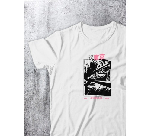 Футболка оверсайз с принтом с приколом Sharp&Shop Футболка с принтом надписью аниме оверсайз унисекс хлопок