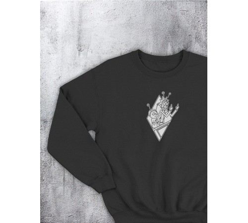 Свитшот оверсайз с принтом с приколом Sharp&Shop Свитшот с принтом надписью кофта толстовка оверсайз унисекс