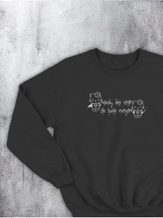 Свитшот оверсайз с принтом с приколом Sharp&Shop Свитшот с принтом надписью кофта толстовка оверсайз унисекс