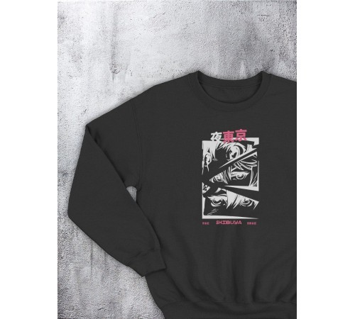 Свитшот оверсайз с принтом с приколом Sharp&Shop Свитшот с принтом надписью кофта толстовка оверсайз унисекс