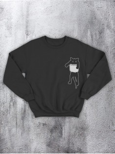 Свитшот оверсайз с принтом с приколом Sharp&Shop Свитшот с принтом надписью кофта толстовка оверсайз унисекс