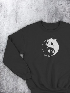 Свитшот оверсайз с принтом с приколом Sharp&Shop Свитшот с принтом надписью кофта толстовка оверсайз унисекс